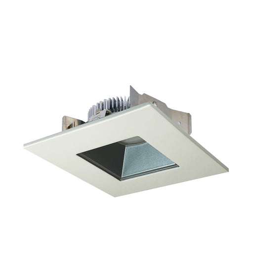 Nora 4 Inch Cobalt Shallow High Lumen LED Trim Square/Square Regress 850Lm 2700K Pewter/White (NLCBS-4568527PW)