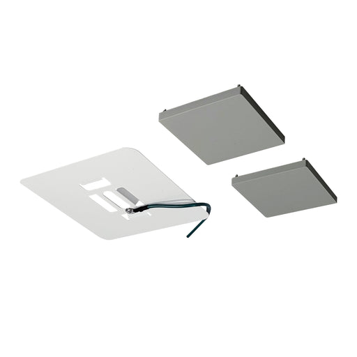 Nora Surface Mount Kit For L-Line Direct Series White Finish With Aluminum End Caps (NLIN-JBCA)