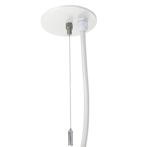 Nora 20 Foot Pendant And Power Mounting Kit For L-Line Direct Series White Finish (NLIN-PCCW/20)
