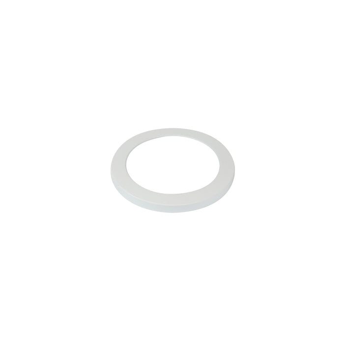 Nora 6 Inch Camo Round Magnetic Trim Ring Matte Powder White (NLOCAC-6RMPW)