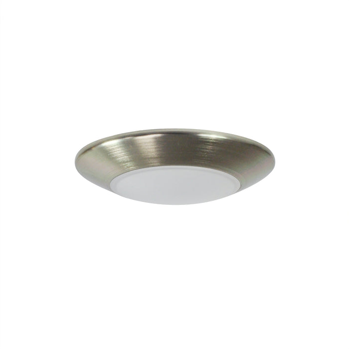 Nora 4 Inch AC Opal Title 24 Surface Mounted LED 700Lm 10.5W 2700K 120V Triac/ELV Dimming Natural Metal (NLOPAC-R4509T2427NM)
