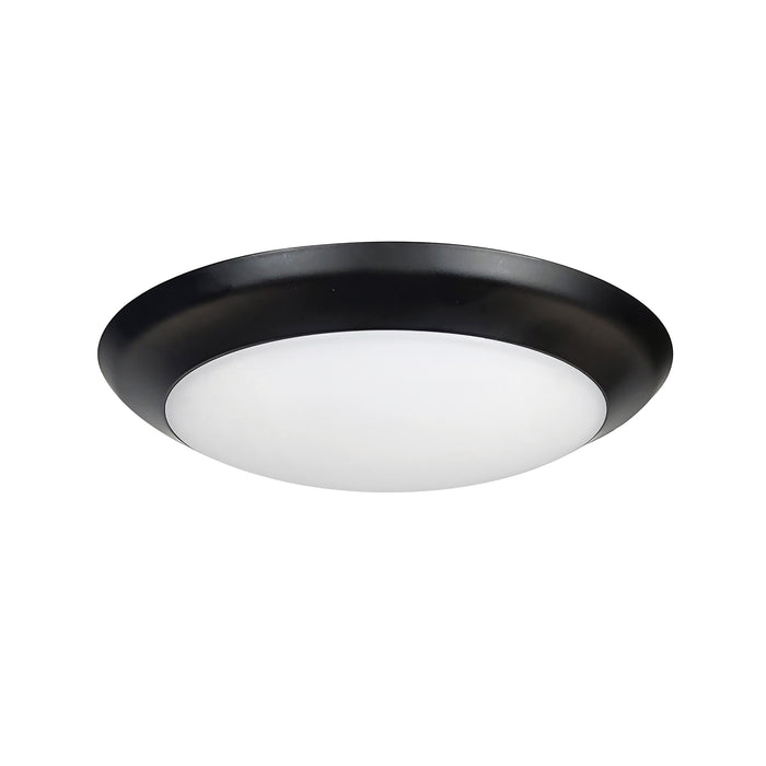 Nora 6 Inch AC Opal LED Surface Mount 1100Lm 16.5W 2700K Black Finish (NLOPAC2-R6509T2427B)