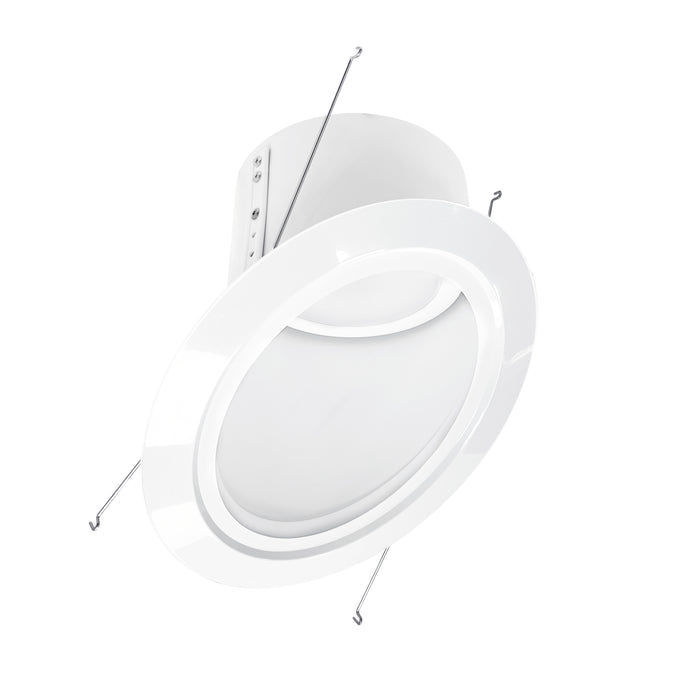 Nora 6 Inch Super Sloped LED Retrofit Reflector 1200Lm 18W 4000K White Reflector/White Flange (NLRS-6S11L140W)