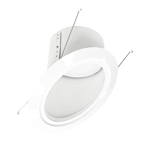 Nora 6 Inch Super Sloped LED Retrofit Baffle 1200Lm 18W 3000K White Baffle/White Flange (NLRS-6S12L130W)