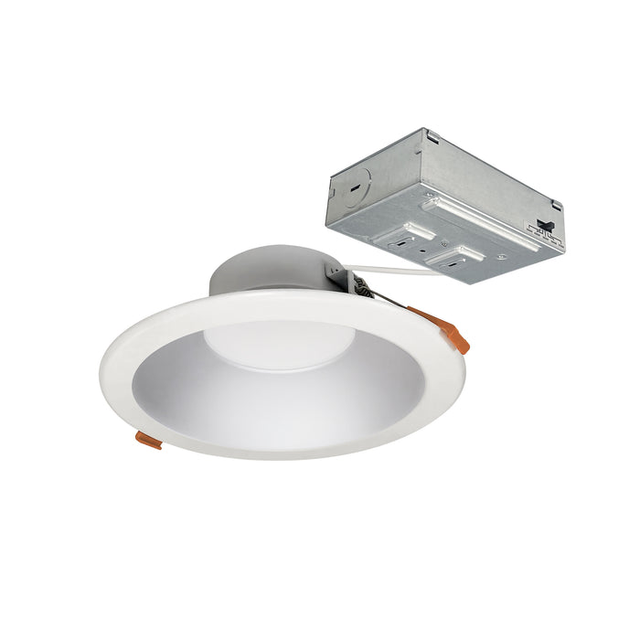 Nora 6 Inch Theia LED Downlight CCT Selectable 2700K/3000K/3500K/4000K/5000K 1400Lm 15W 120V Haze/Matte Powder White Finish (NLTH-61TW-HZMPW)