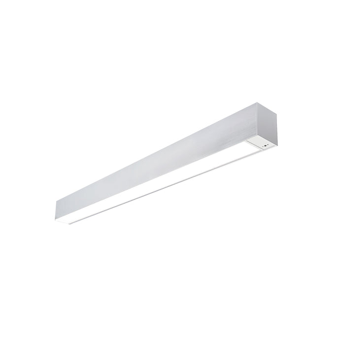 Nora 2 Foot L-Line LED Indirect/Direct Linear 3710Lm CCT Selectable 3000K/3500K/4000K Aluminum Finish With Motion Sensor (NLUD-2334A/OS)