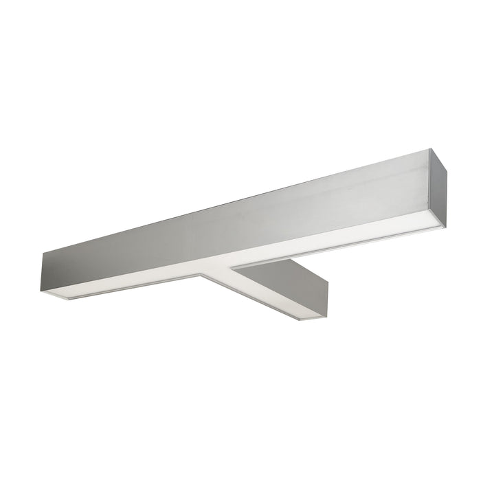 Nora T Shaped L-Line LED Indirect/Direct Luminaire Selectable CCT 5027Lm Aluminum Finish (NLUD-T334A)