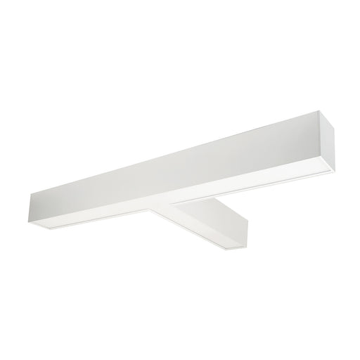 Nora T Shaped L-Line LED Indirect/Direct Luminaire Selectable CCT 5027Lm White Finish (NLUD-T334W)