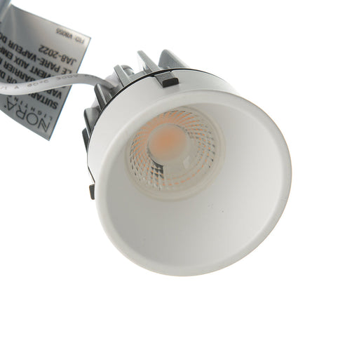 Nora 2 Inch M2 Round Trimless LED Downlight 600Lm 8W 3000K Matte Powder White Finish (NM2-2RTLDC6030MPW)