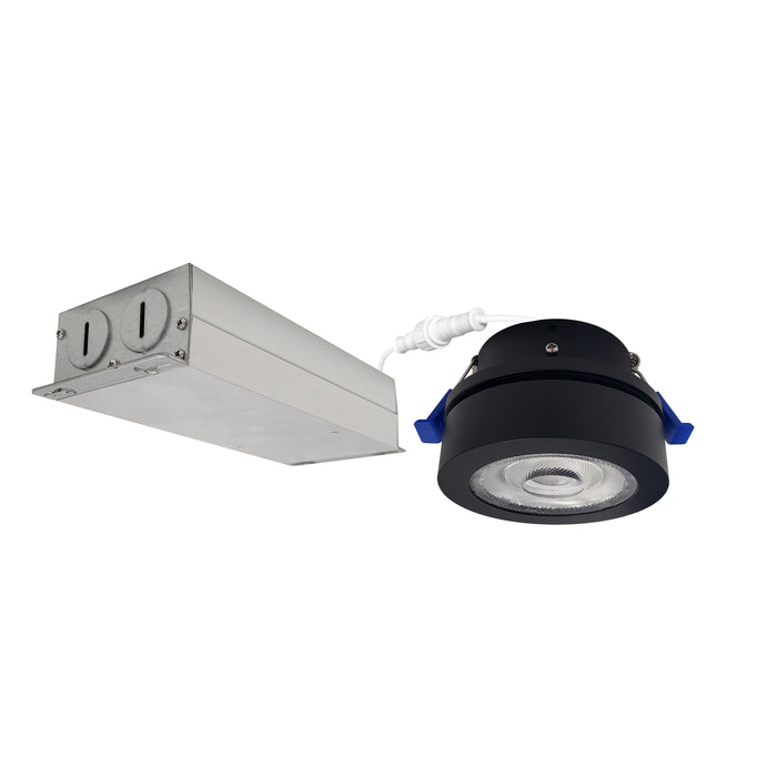 Nora 4 Inch M-Wave Can-Less Adjustable LED Downlight 3000K Black Finish (NMW-430B)