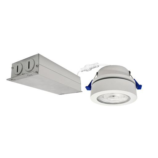 Nora 4 Inch M-Wave Can-Less Adjustable LED Downlight 3000K Matte Powder White Finish (NMW-430MPW)