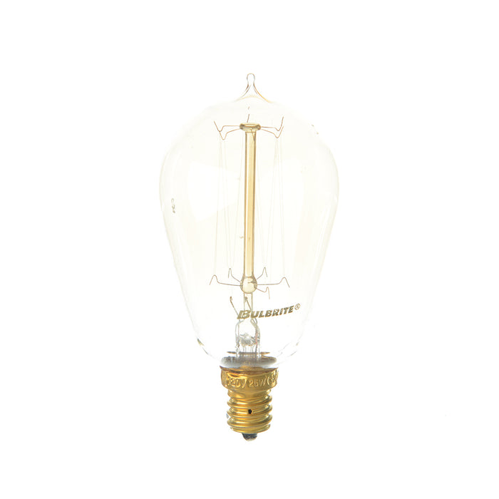 Bulbrite NOS25ST15/SQ/E12 25W ST15 Nostalgic Thread E12 120V 2200K (132510)