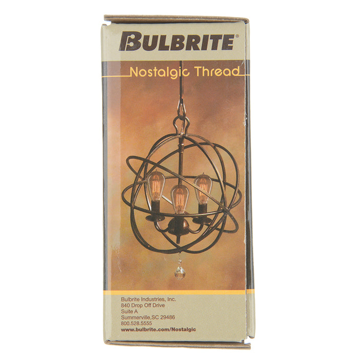 Bulbrite NOS25ST15/SQ/E12 25W ST15 Nostalgic Thread E12 120V 2200K (132510)