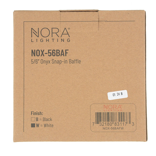 Nora 5 Inch/6 Inch Onyx Round Baffle Insert White (NOX-56BAFW)