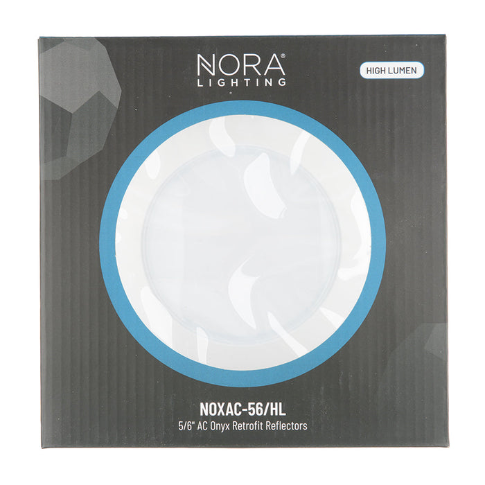 Nora 5/6 Inch AC Onyx High Lumen Retrofit Round Reflector 1100Lm 15.5W 3000K White (NOXAC-563130WW/HL)