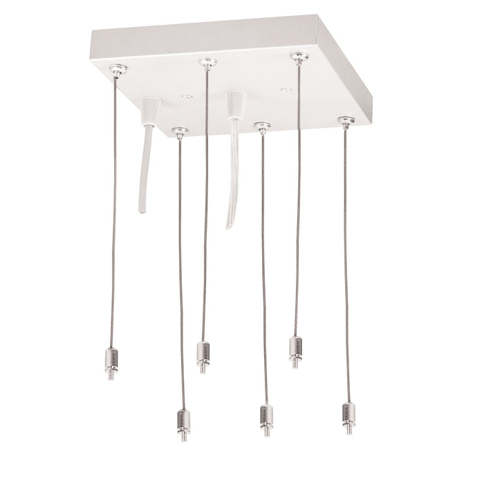 Nora Pendant Mounting Kit With Canopy For LED Back-Lit Panels White (NPDBL-PKW)