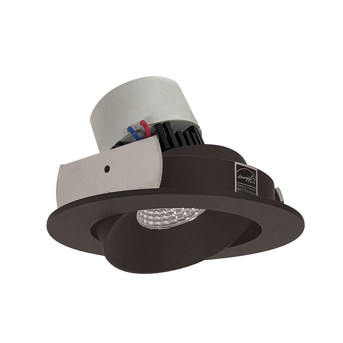 Nora 4 Inch Pearl Retrofit Round Cone Regress Adjustable Trim 1000Lm 12W 4000K 90 CRI Bronze 120V Triac/ELV Dimming (NPR-4RC40XBZ)