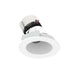 Nora 4 Inch Pearl LED Round Adjustable Slot Retrofit 950Lm 12W 3000K Matte Powder White Reflector/Matte Powder White Flange (NPR-4RSLA40XMPW)