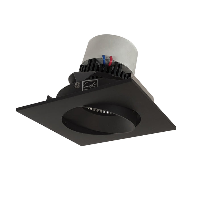 Nora 4 Inch Pearl Retrofit Square Cone Regress Adjustable Trim 1000Lm 12W 3500K 90 CRI Black 120V Triac/ELV Dimming (NPR-4SC35XBB)