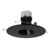 Nora 5/6 Inch Pearl LED Round Retrofit Reflector/Round Aperture 1200Lm 12W 2700K Black Reflector Black Flange (NPR-56RNDC27XBB)