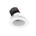 Nora 4 Inch Pearl Low Voltage LED Round Adjustable Slot Retrofit 1050Lm 11W 2700K Matte Powder White Reflector/Matte Powder White Flange (NPRLV-4RSLA27XMPW)