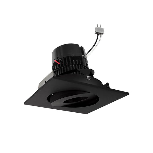 Nora 4 Inch Pearl Low Voltage LED Square Adjustable Gimbal Retrofit 1050Lm 11W 3500K Black Finish (NPRLV-4SG35XBB)