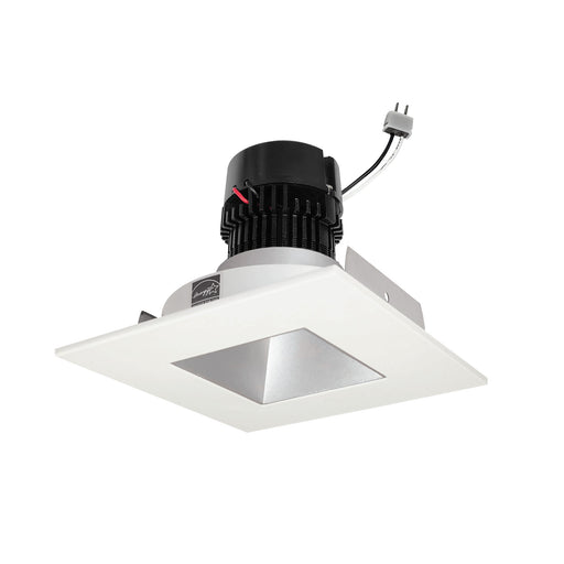 Nora 4 Inch Pearl Low Voltage LED Square Retrofit Reflector Square Aperture 1100Lm 11W 3000K Haze Reflector/White Flange (NPRLV-4SNDSQ30XHW)
