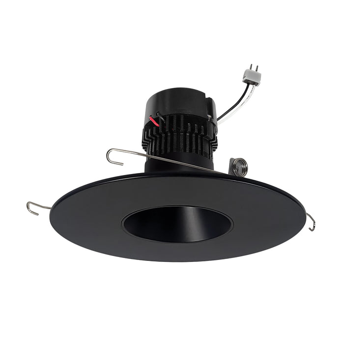 Nora 5/6 Inch Pearl Low Voltage LED Round Retrofit Reflector 1150Lm 11W 3000K Black Reflector/Black Flange (NPRLV-56RNDC30XBB)