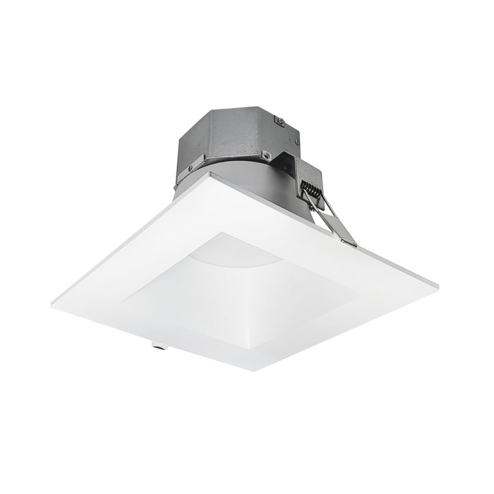 Nora 8 Inch Quartz Square Recessed LED Downlight Wattage/CCT Selectable 18W/22W/26W/30W 3000K/3500K/4000K Matte Powder White (NQZ2-86TWTW-MPW)