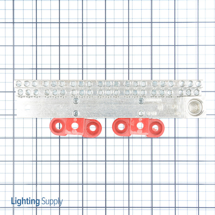 NSI 225A Stacked Neutral Bar 4-14 AWG 42 Circuits And 350 MCM-6 AWG Main Lug With Mounting Base (1042MB)