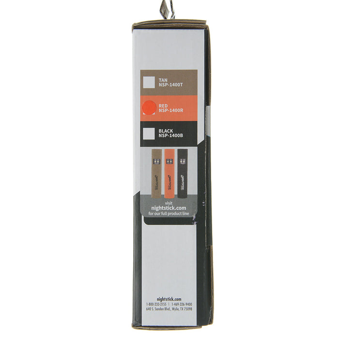 Nightstick Dual-Switch Dual-Light LED Flashlight-Red-2 AAA Batteries (NSP-1400R)