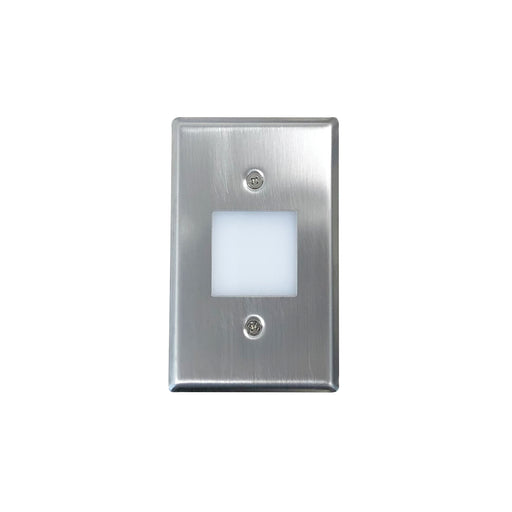 Nora Mini LED Step Light With Frosted Glass Lens Faceplate 1W 90 CRI 3000K Brushed Nickel 120V Non-Dimming (NSW-6629BN)
