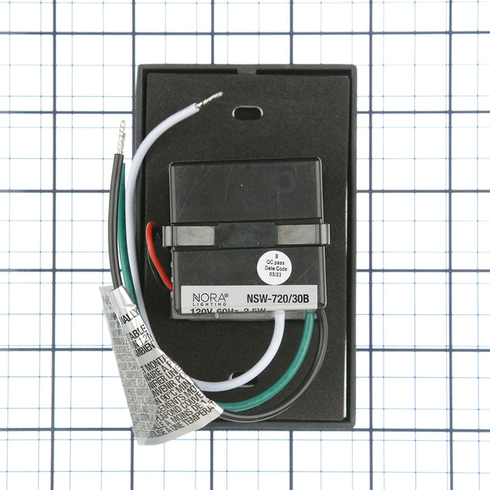 Nora ARI LED Step Light With Interchangeable Horizontal And Vertical Face Plates 40Lm 2.5W 90 CRI 3000K Black 120V Non-Dimming (NSW-720/30B)