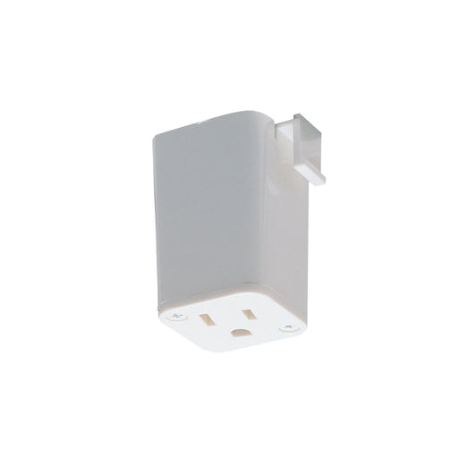Nora Outlet Adaptor 1 Or 2-Circuit Track L-Style White (NT-327W/L)