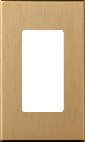 Lutron Architectural Wall Plate 1-Gang Satin Brass (NT-R3-NFB-SB)