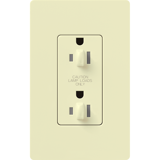 Lutron Architectural 15A Receptacle Dual Dimmer Tamper-Resistant Almond (NTR-15-DDTR-AL)