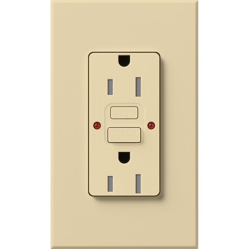 Lutron Architectural 15A Receptacle Self-Testing GFCI Ivory (NTR-15-GFST-IV)