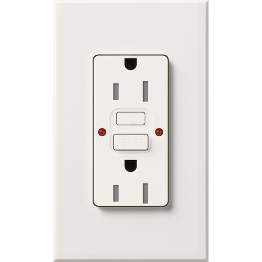 Lutron Architectural 15A Receptacle Self-Testing GFCI White (NTR-15-GFST-WH)