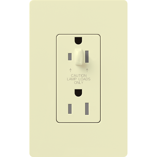Lutron Architectural 15A Receptacle Half Dimmable Tamper-Resistant Almond (NTR-15-HDTR-AL)