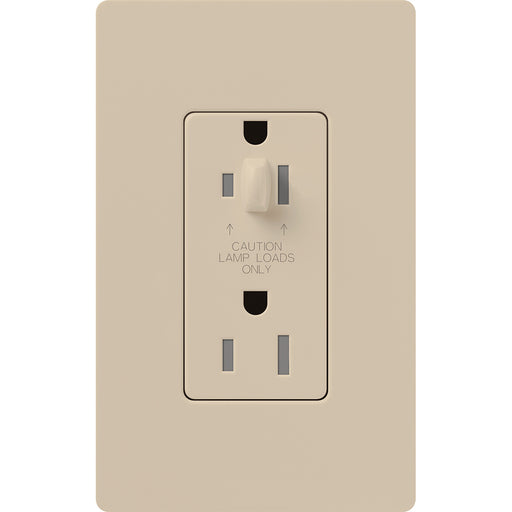 Lutron Architectural 15A Receptacle Half Dimmable Tamper-Resistant Taupe (NTR-15-HDTR-TP)