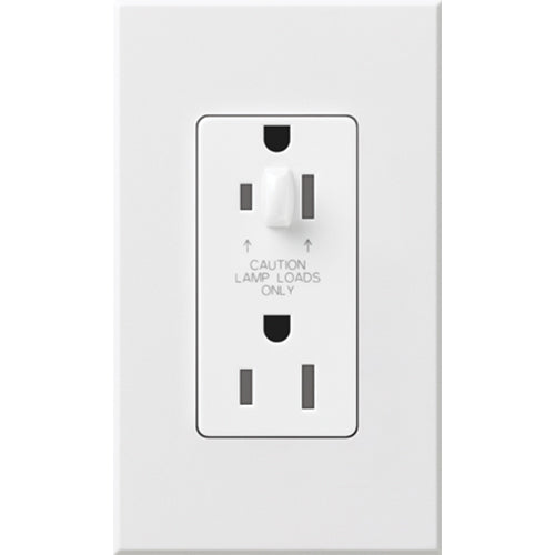 Lutron Architectural 15A Receptacle Half Dimmable Tamper-Resistant White (NTR-15-HDTR-WH)