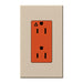 Lutron Architectural 15A Receptacle Isolated Ground Orange Taupe (NTR-15-IG-OR-TP)