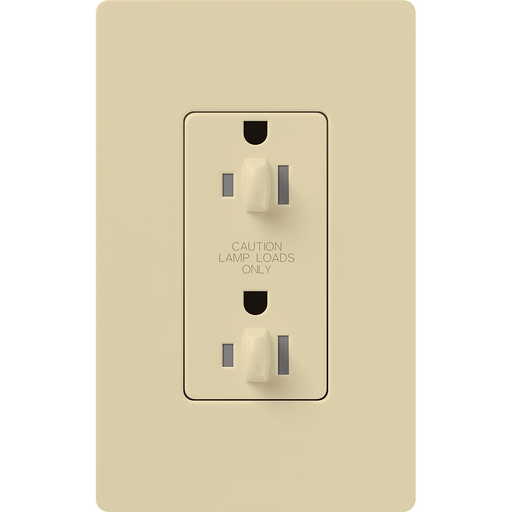 Lutron Architectural 20A Receptacle Dual Dimmer Tamper-Resistant Ivory (NTR-20-DDTR-IV)