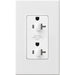 Lutron Architectural 20A Receptacle Dual Dimmer Tamper-Resistant White (NTR-20-DDTR-WH)