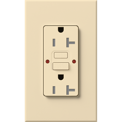 Lutron Architectural 20A Receptacle Self-Testing GFCI Beige (NTR-20-GFST-BE)