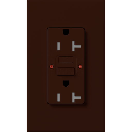Lutron Architectural 20A Receptacle Self-Testing GFCI Brown (NTR-20-GFST-BR)