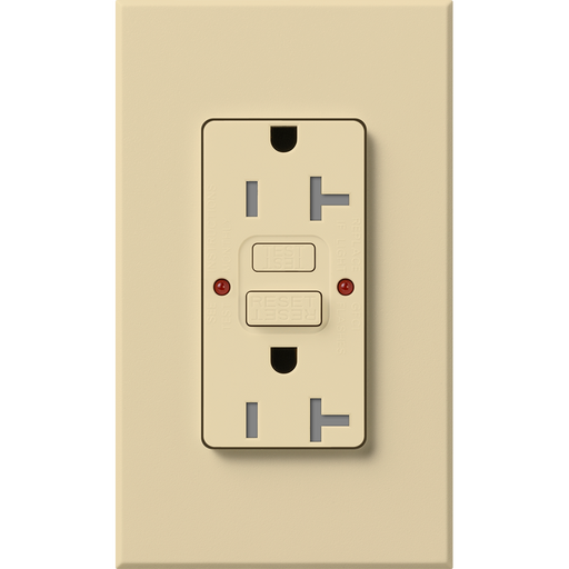 Lutron Architectural 20A Receptacle Self-Testing GFCI Ivory (NTR-20-GFST-IV)