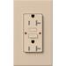 Lutron Architectural 20A Receptacle Self-Testing GFCI Taupe (NTR-20-GFST-TP)