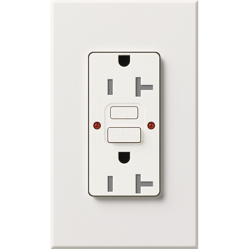 Lutron Architectural 20A Receptacle Self-Testing GFCI White (NTR-20-GFST-WH)