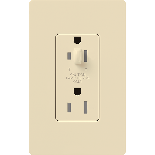 Lutron Architectural 20A Receptacle Half Dimmable Tamper-Resistant Beige (NTR-20-HDTR-BE)